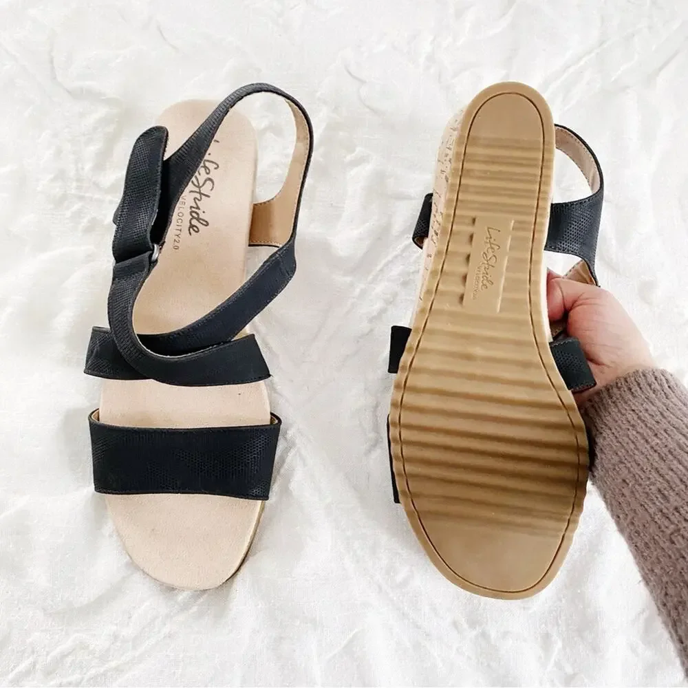 BOGO Life Stride Sincere Wedge Sandal Size 10W New
